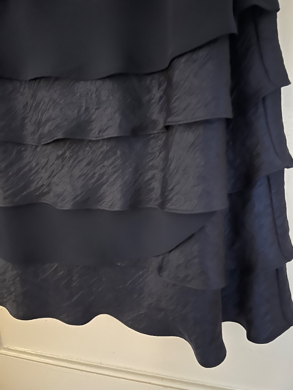 Navy Shimmer, Embellished Ruffle Dress - Picture 4 of 5